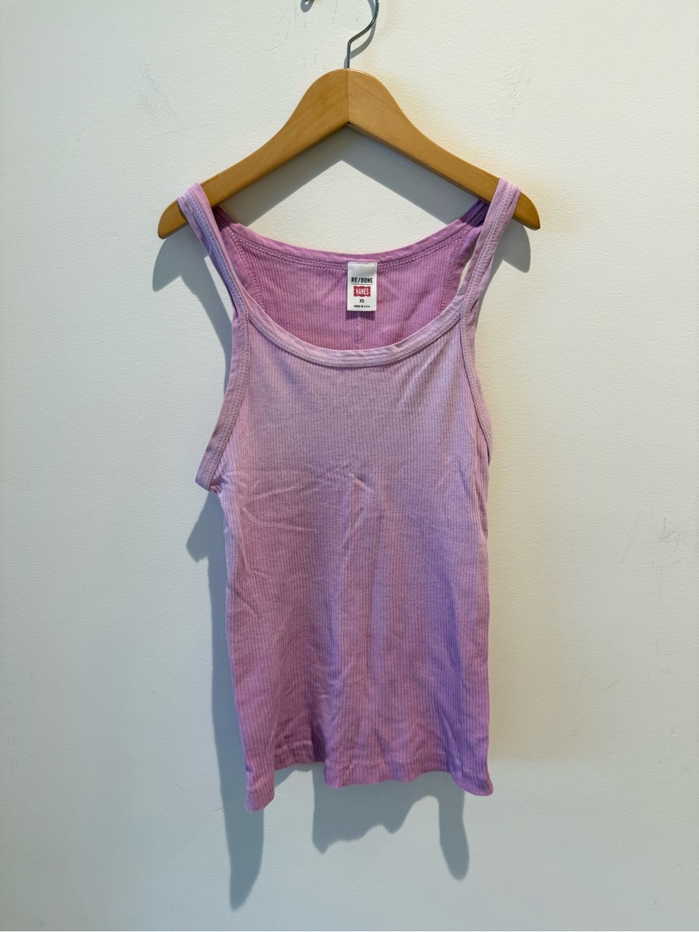 Re/Done X Hanes Colorful Ribbed Tank size X-Small - Picture 2 of 6